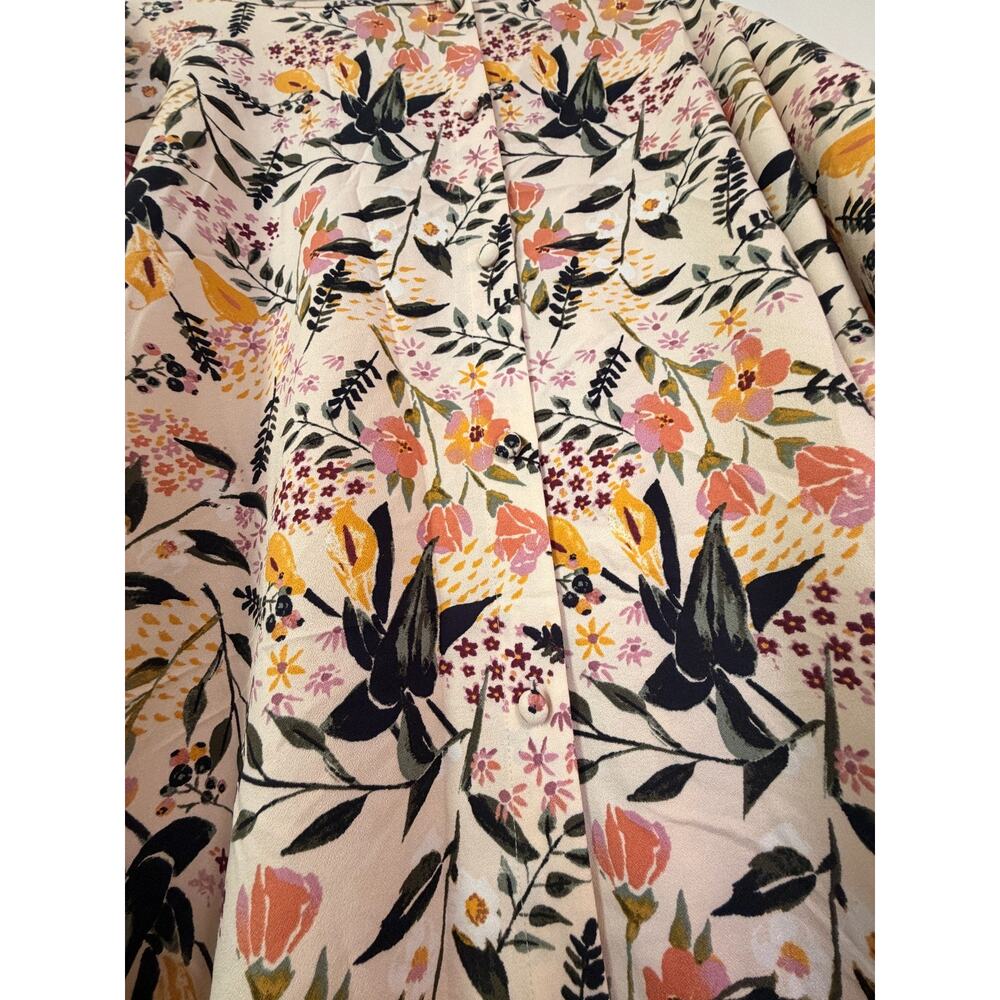 Ava & Viv Plus Size Floral Print Blouse Short Sleeve Button-Back Boho Top 4X - Picture 4 of 8